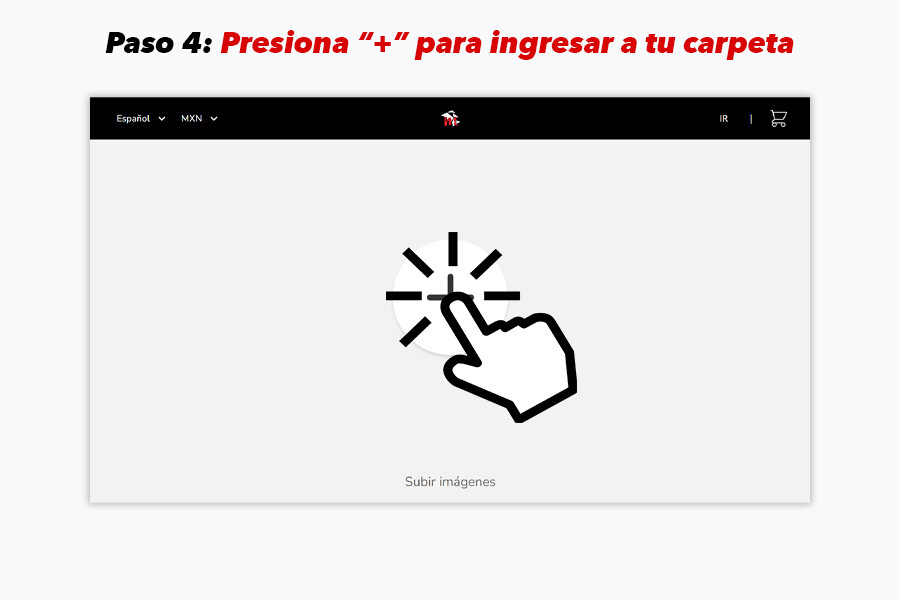 Botón para ingresar a carpetas de imágenes en Foto Maquila Mi Album