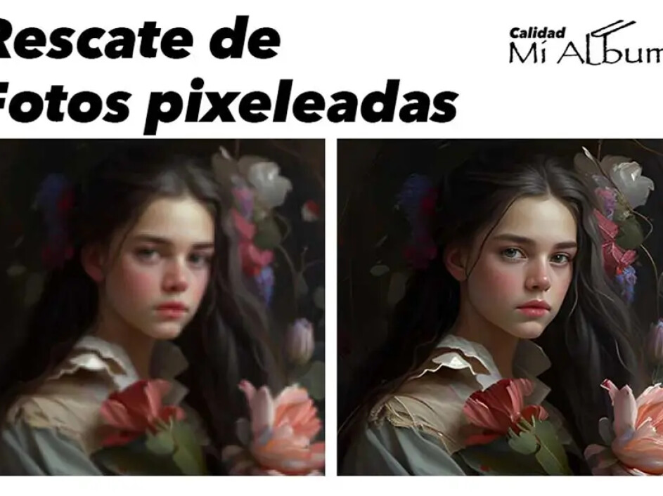 Rescate de fotografías pixeladas y de celular con Mi Album, calidad profesional garantizada.