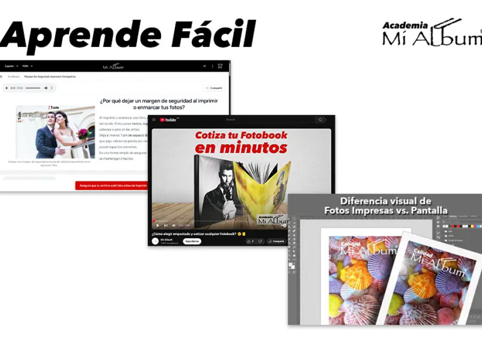 Video tutoriales y manuales para impresión en Mi Album