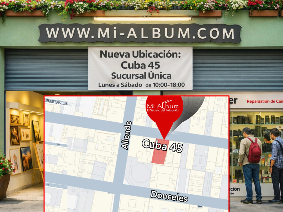 Laboratorio de impresión fotográfica en CDMX ubicado en Cuba 45, Colonia Centro, atención de lunes a sábado