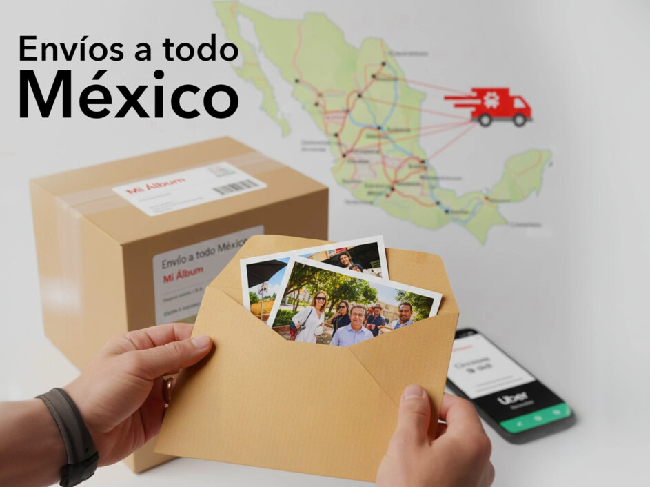 Envíos de fotografías impresas a todo México con tiempos de entrega variables según la ciudad y urgencia
