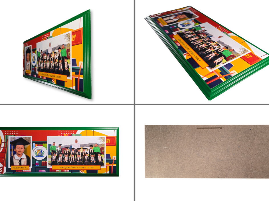 Cuadro escolar con base pecho paloma en MDF con acabado decorativo y elegante