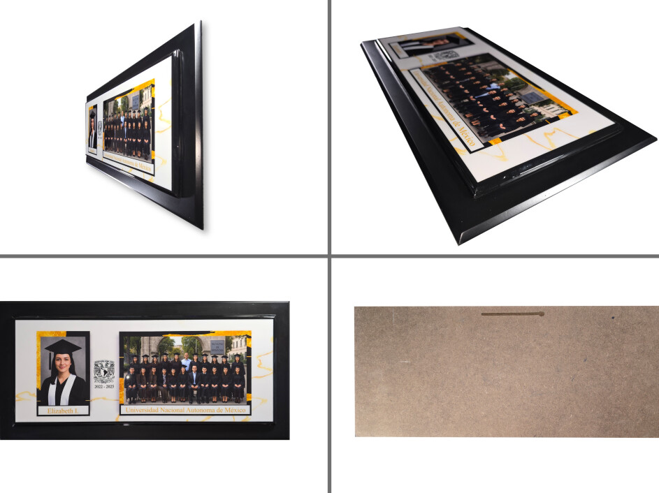 Cuadro escolar con doble base MDF y diseño María Luisa con acabado en textura o poliéster