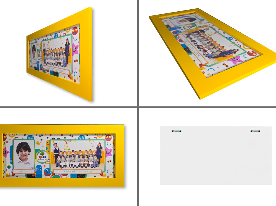 Cuadro escolar con marco en MDF y acabado texturizado para mayor protección