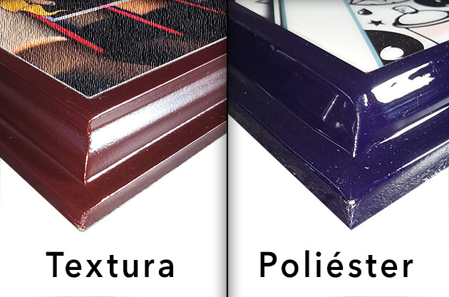 comparacion entre laminado y resina para cuadros escolares personalizados