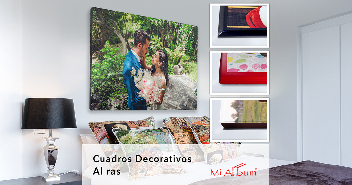 detalle de cuadro al ras con acabado fotografico y bordes sin marco estilo minimalista