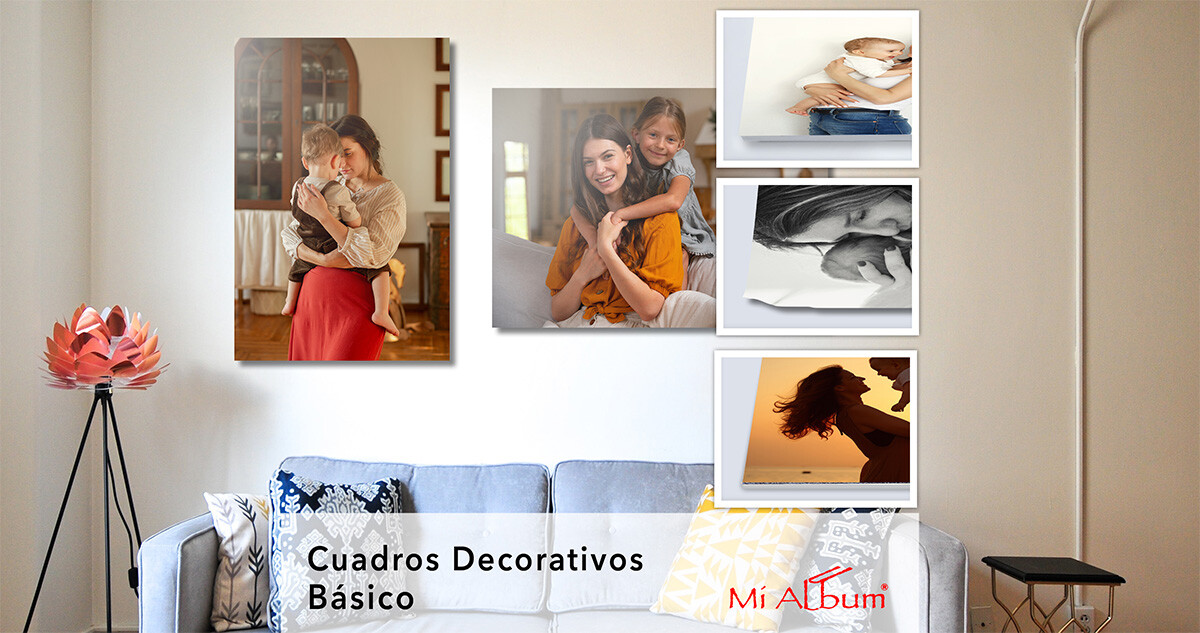 composicion de cuadros basicos personalizados en sala con estilo sencillo