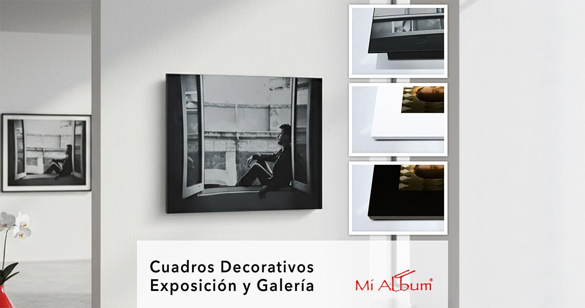 composicion de cuadros fotograficos en galeria con acabado profesional